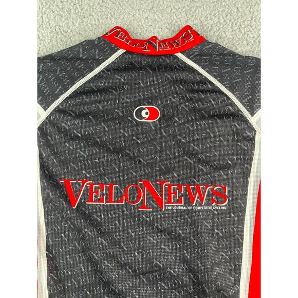 Capo Forma Jersey Mens Large Cycling Full Zip Velo News Red Black Made in Italy - Picture 6 of 10